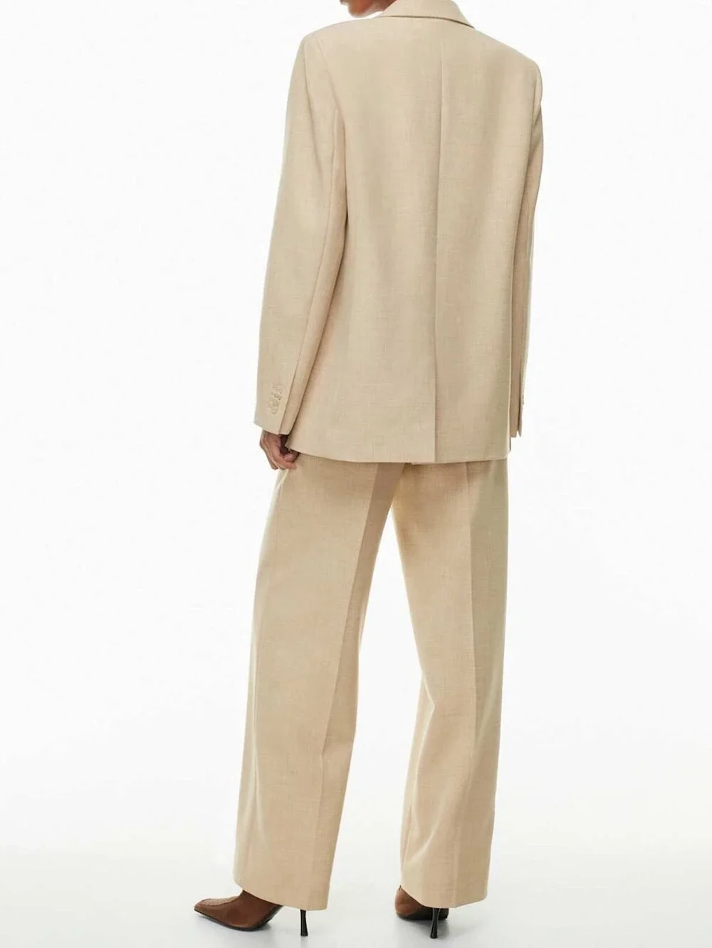 Wilfred Generation Blazer In Heather Oat Beige - Picture 3 of 14
